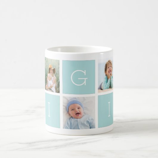 Custom Gigi Großmutter 5 Foto Collage Kaffeetasse (Mittel)