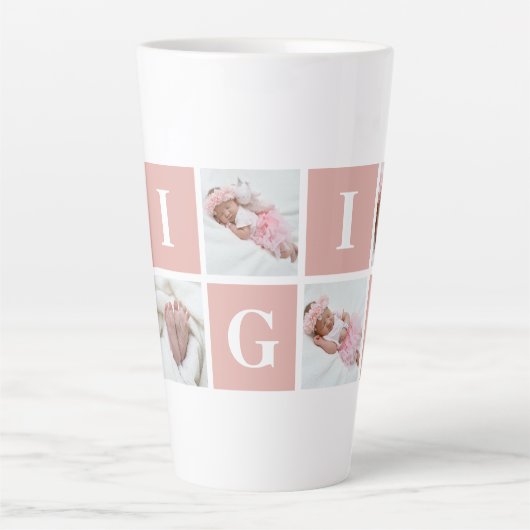 Custom Gigi Großmutter 5 Foto Collage Milchtasse (Vorderseite)