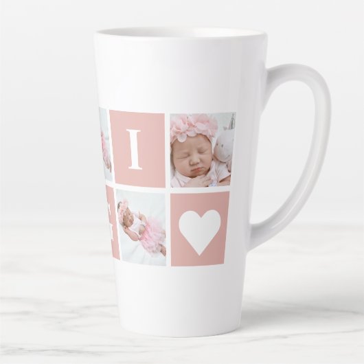 Custom Gigi Großmutter 5 Foto Collage Milchtasse (Rechts)