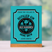 Custom Gin Flasche Acrylschild (Neutral)