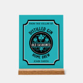 Custom Gin Flasche Acrylschild (Vorderseite)