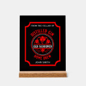 Custom Gin Flasche Acrylschild (Vorderseite)