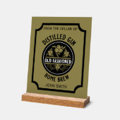 Custom Gin Flasche Acrylschild (Winkel)