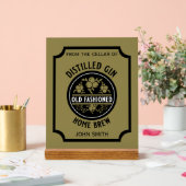 Custom Gin Flasche Acrylschild (Hochzeit)