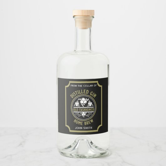 Custom Gin Flasche Alkoholflaschenetikett (Vorderseite)