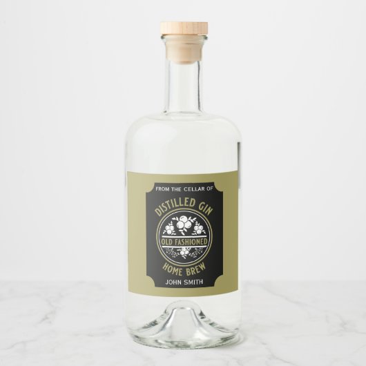 Custom Gin Flasche Alkoholflaschenetikett (Vorderseite)