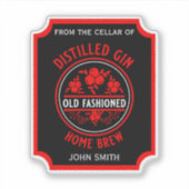 Custom Gin Flasche Aufkleber (Vorderseite)