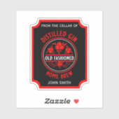 Custom Gin Flasche Aufkleber (Blatt)