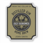 Custom Gin Flasche Aufkleber (Vorderseite)
