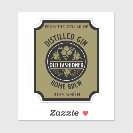 Custom Gin Flasche Aufkleber (Blatt)