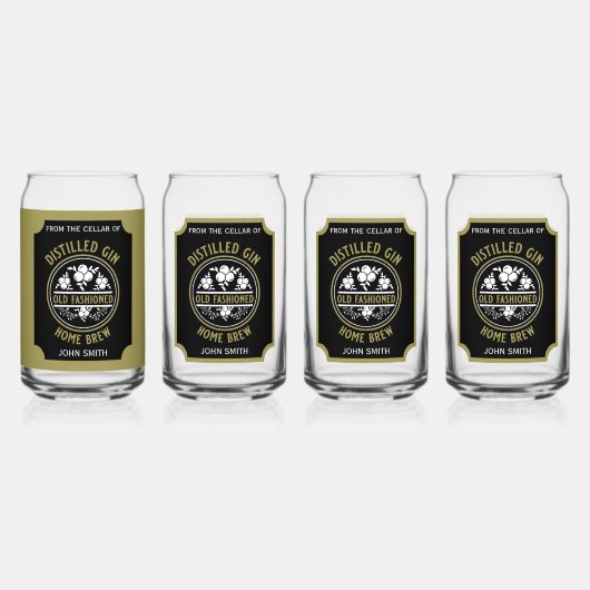Custom Gin Flasche Dosenglas (Hinten)