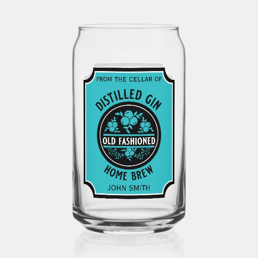 Custom Gin Flasche Dosenglas (Vorderseite)