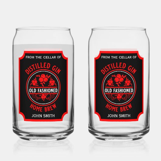 Custom Gin Flasche Dosenglas (Vorderseite)