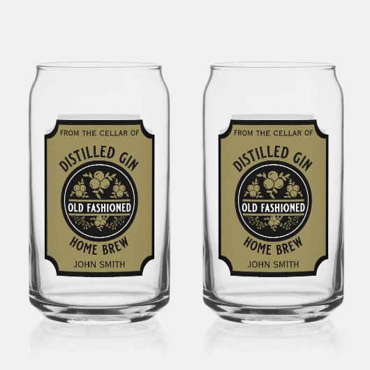 Custom Gin Flasche Dosenglas (Vorderseite)