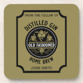 Custom Gin Flasche Getränkeuntersetzer (Vorderseite)