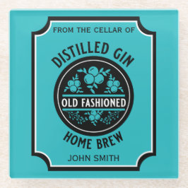 Custom Gin Flasche Glasuntersetzer