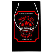 Custom Gin Flasche Kleine Geschenktüte (Rückseite)