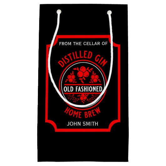 Custom Gin Flasche Kleine Geschenktüte (Vorderseite)