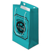 Custom Gin Flasche Kleine Geschenktüte (Vorderseite Schrägansicht)