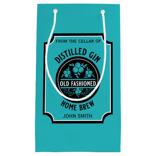 Custom Gin Flasche Kleine Geschenktüte (Vorderseite)