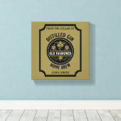 Custom Gin Flasche Leinwanddruck (Insitu (Holzboden))
