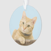 Custom Ginger Cat Foto Weihnachtsbaum Ornament (Vorderseite)