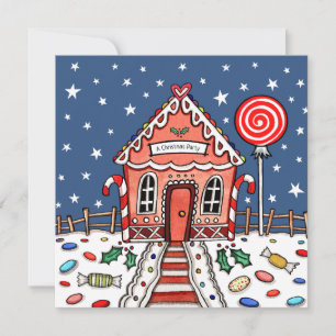Custom Gingerbread House Einladung