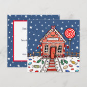 Custom Gingerbread House Einladung (Vorne/Hinten)