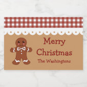 Custom Gingerbrett Weihnachts Küche Geschenketiket Lebensmitteletikett (Einzelnes Label)