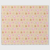 Custom Gingerbrot Holiday Geschenk Geschenkpapier (Flach)