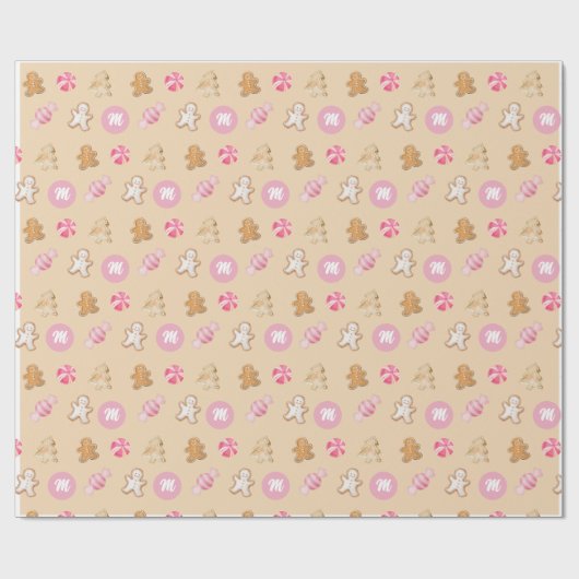 Custom Gingerbrot Holiday Geschenk Geschenkpapier (Flach)