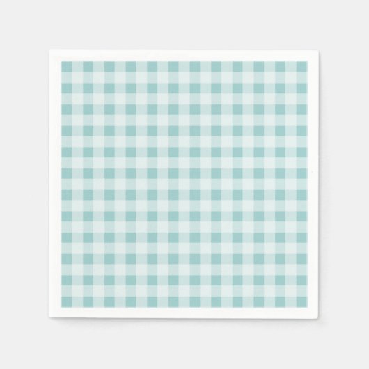 Custom Gingham Karo karierte Muster Papierserviett Serviette (Vorderseite)