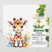 Custom Giraffe Baby Dusche Einladung (Vorne/Hinten)