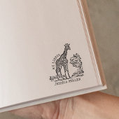 Custom Giraffe Ex Libris Buchzeichen Gummistempel