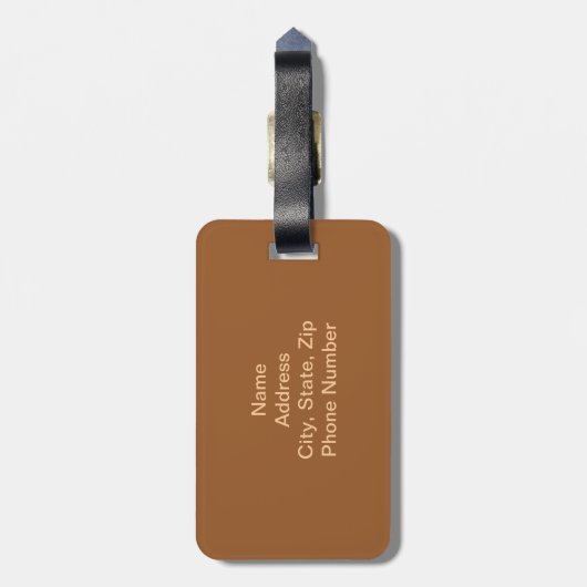 Custom Giraffe Gepäckmarke Gepäckanhänger (Rückseite vertikal)