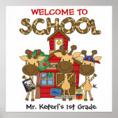 Custom Giraffe School Welcome Poster (Vorne)