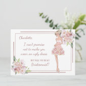 Custom Girl Bridesmaid Vorschlag Card Einladung (Stehend Vorderseite)