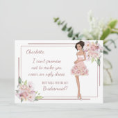 Custom Girl Bridesmaid Vorschlag Card Einladung (Stehend Vorderseite)