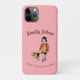 Custom Girl & Dog iPhone Case