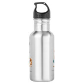 Custom Girl & Dog School Bottle Edelstahlflasche (Rückseite)