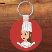Custom Girl Koch Schlüsselanhänger (Vorderseite)