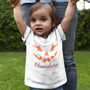Custom Girl Kürbislaterne Pumpkin Halloween Baby T-shirt