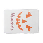 Custom Girl Kürbislaterne Pumpkin Halloween Badematte (Vorderseite)