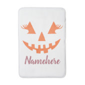 Custom Girl Kürbislaterne Pumpkin Halloween Badematte (Vorderseite Vertikal)