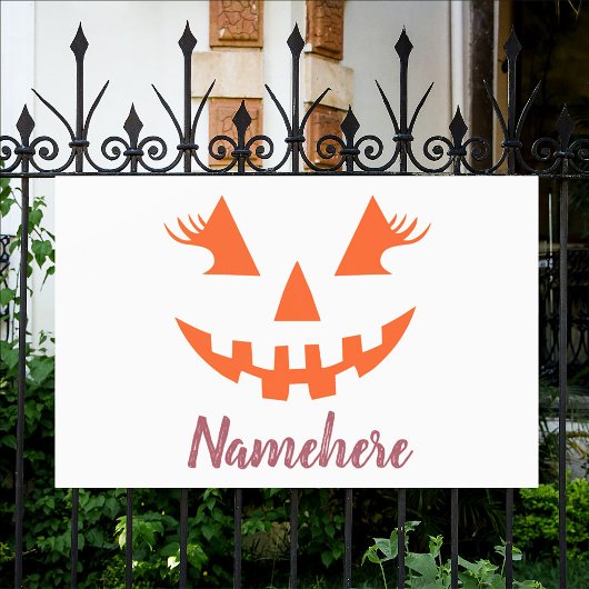 Custom Girl Kürbislaterne Pumpkin Halloween Banner
