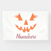 Custom Girl Kürbislaterne Pumpkin Halloween Banner (Horizontal)