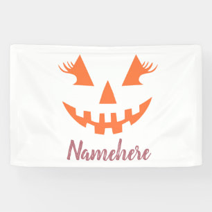 Custom Girl Kürbislaterne Pumpkin Halloween Banner