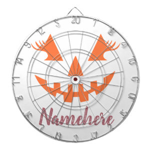 Custom Girl Kürbislaterne Pumpkin Halloween Dartscheibe