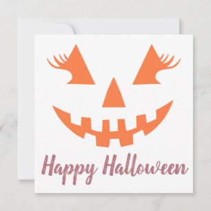 Custom Girl Kürbislaterne Pumpkin Halloween Einladung