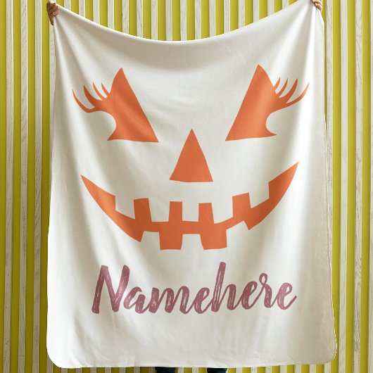 Custom Girl Kürbislaterne Pumpkin Halloween Fleecedecke